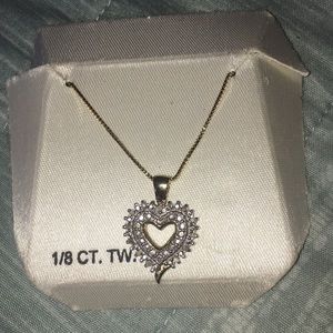 Heart gold necklace